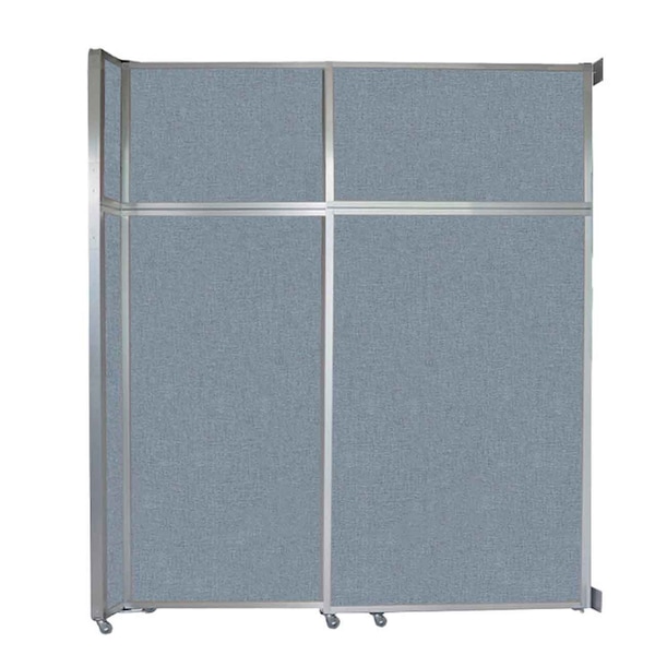 Operable Wall Sliding Room Divider 6'10" x 8'5-1/4" Powder Blue Fabric